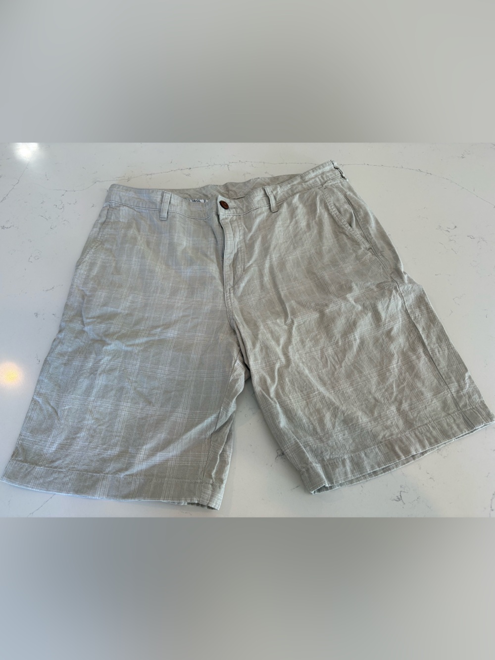 Tommy Bahama Tan and Cream Island Map linen/ cotton shorts